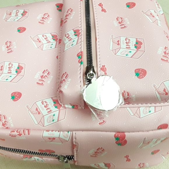 Strawberry Pink Kawaii Backpack Bag Purse New Tags - Picture 9 of 10